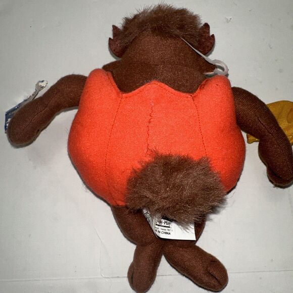 Vintage Taz Tasmanian Devil Halloween Pumpkin Stuffed Animal Plush, - Picture 7 of 10